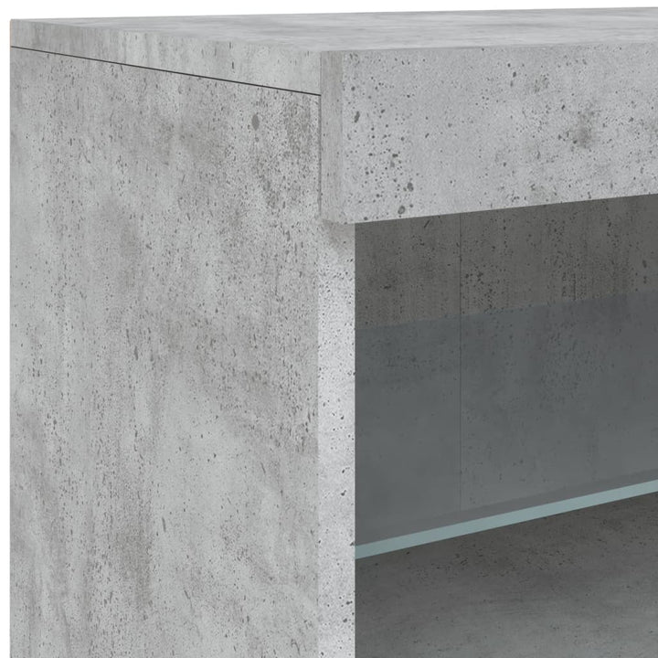 skænk med LED-lys 41x37x67 cm betongrå