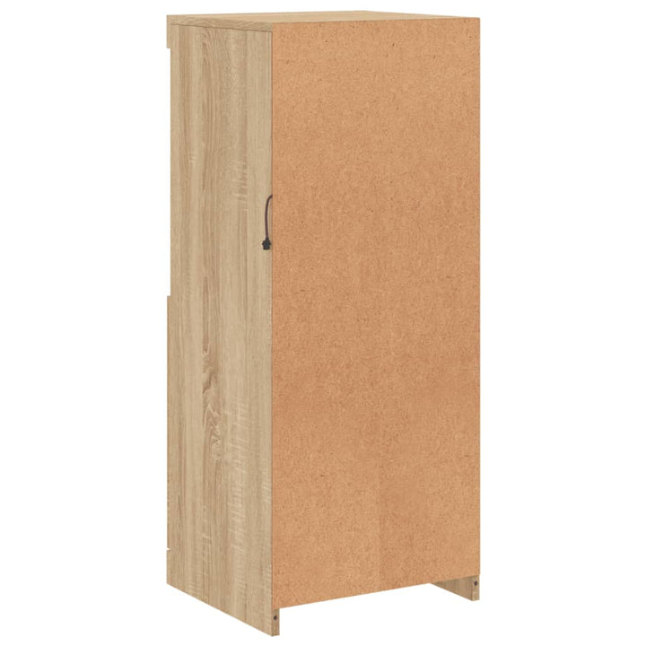 skænk med LED-lys 41x37x100 cm sonoma-eg