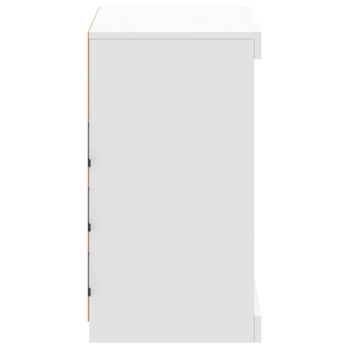 skænk med LED-lys 60,5x37x67 cm hvid