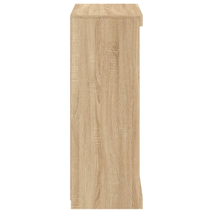skænk med LED-lys 60,5x37x100 cm sonoma-eg