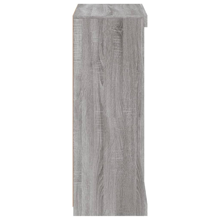 skænk med LED-lys 60,5x37x100 cm grå sonoma-eg