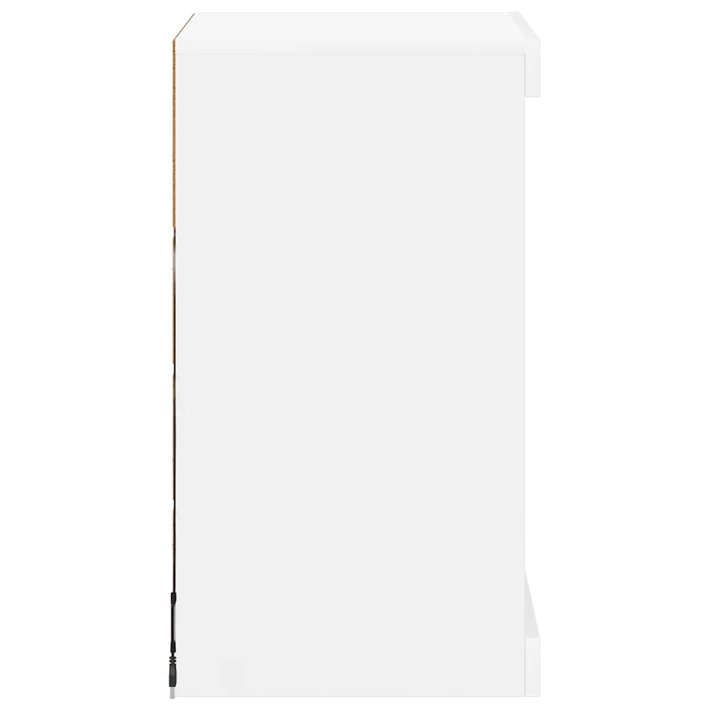 skænk med LED-lys 41x37x67 cm hvid