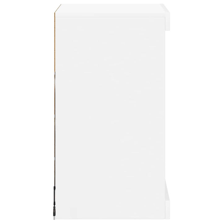 skænk med LED-lys 41x37x67 cm hvid
