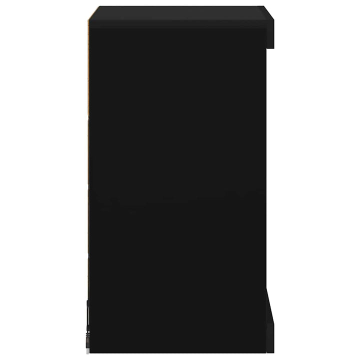 skænk med LED-lys 41x37x67 cm sort