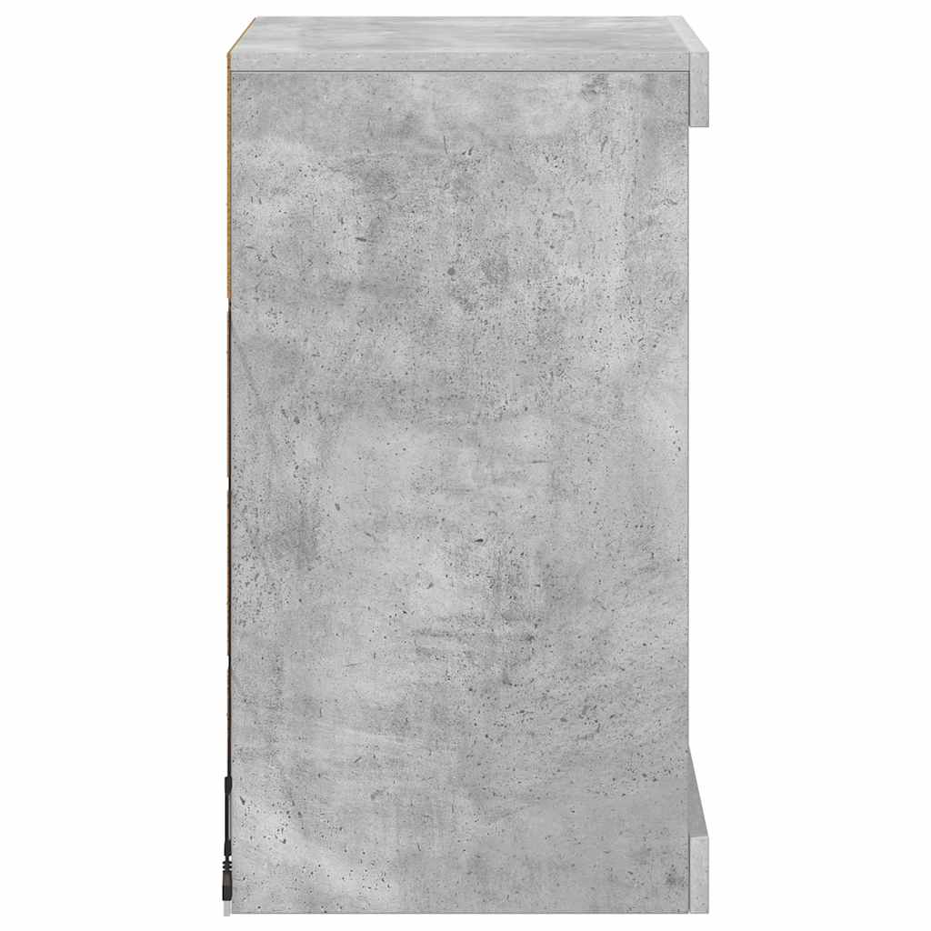 skænk med LED-lys 41x37x67 cm betongrå