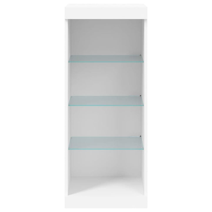 skænk med LED-lys 41x37x100 cm hvid