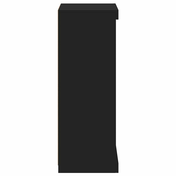 skænk med LED-lys 41x37x100 cm sort