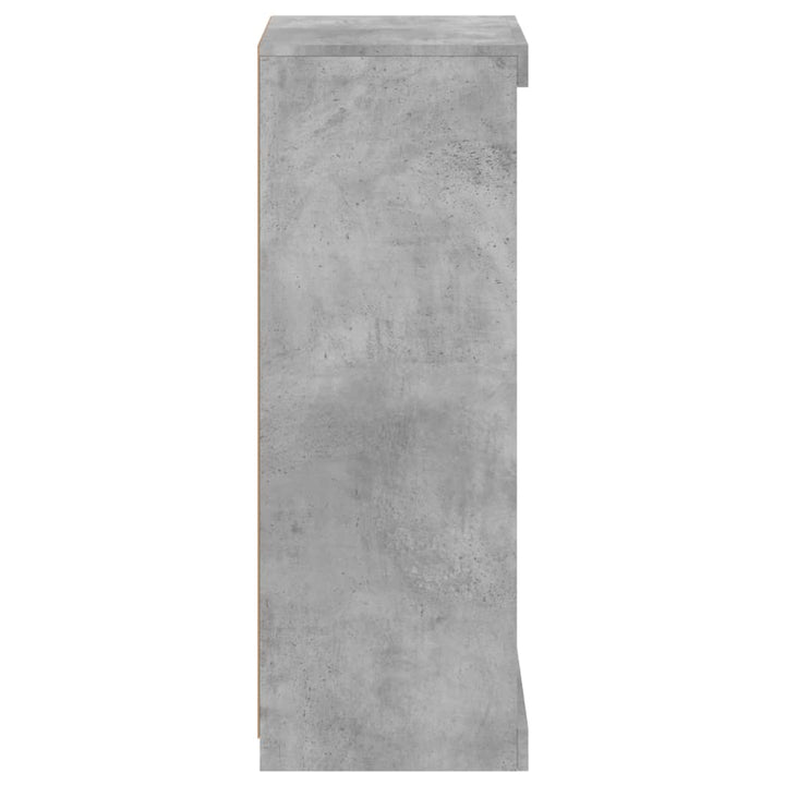 skænk med LED-lys 41x37x100 cm betongrå