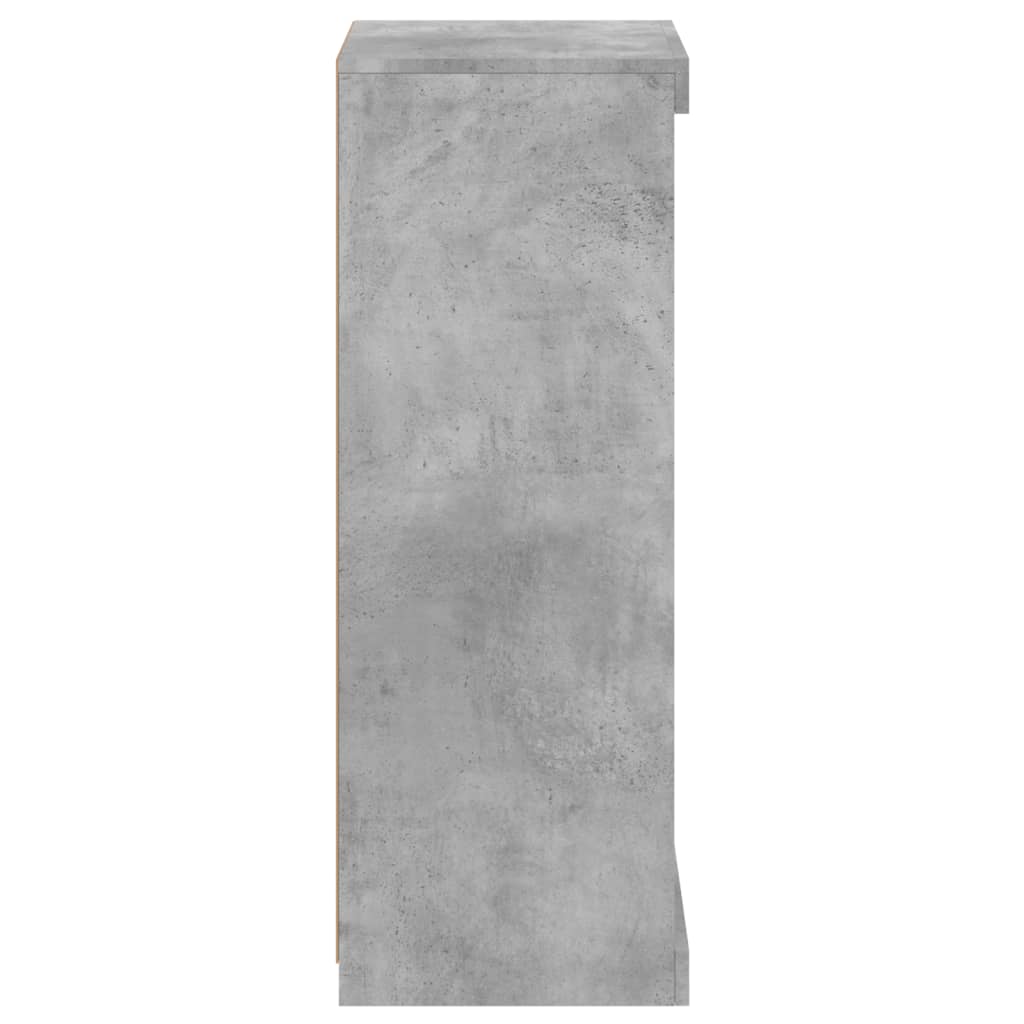 skænk med LED-lys 41x37x100 cm betongrå