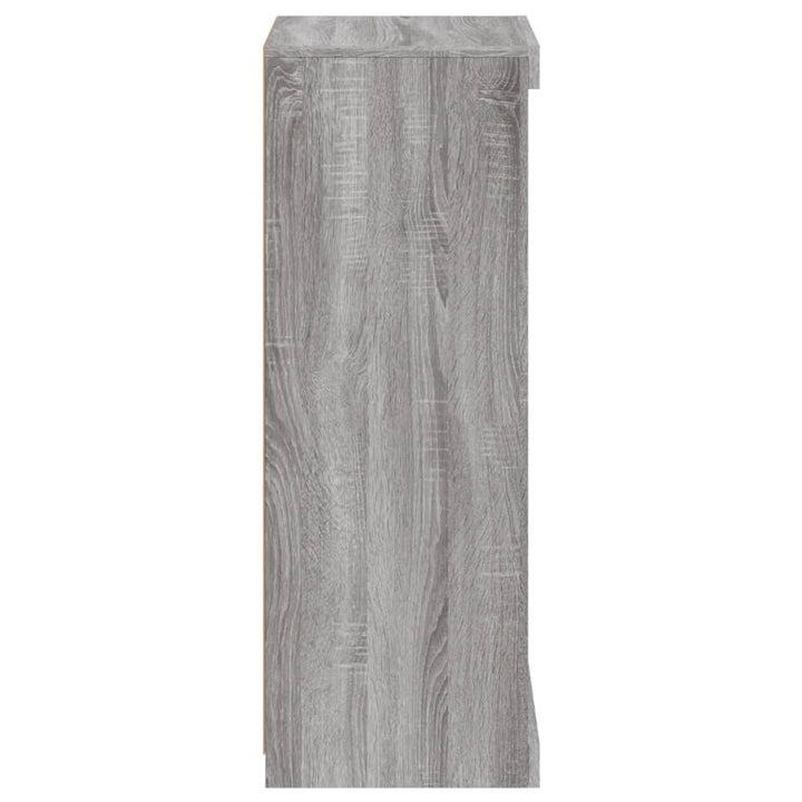 skænk med LED-lys 41x37x100 cm grå sonoma-eg