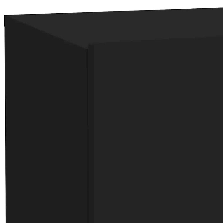 sengebord med LED-lys 70x36x40,5 cm sort