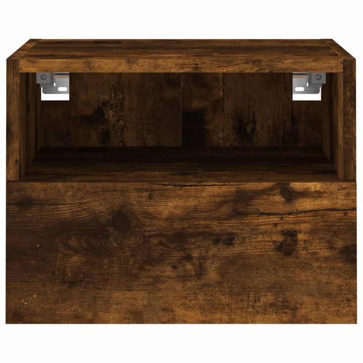 væghængt tv-bord 40x30x30 cm konstrueret træ røget sonoma-eg