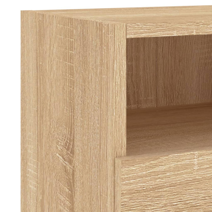 væghængte tv-borde 2 stk. 60x30x30 cm konstrueret træ sonoma-eg