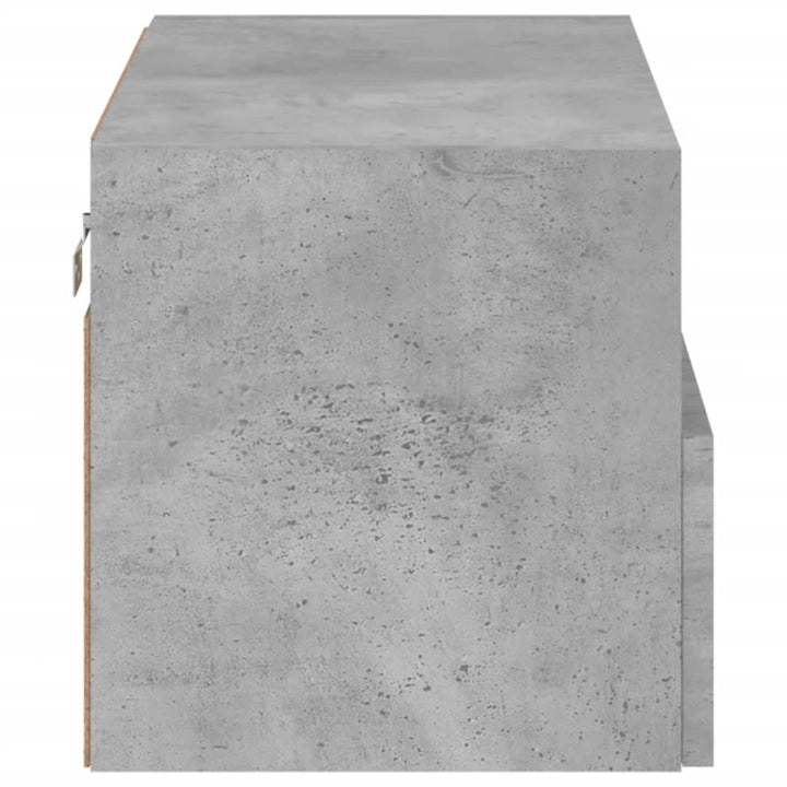 væghængt tv-bord 60x30x30 cm konstrueret træ betongrå
