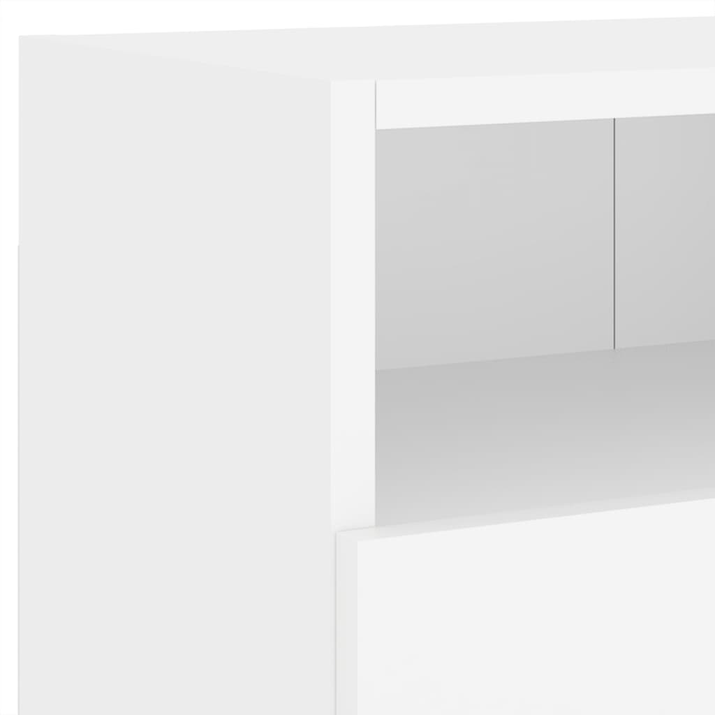 væghængt tv-bord 80x30x30 cm konstrueret træ hvid