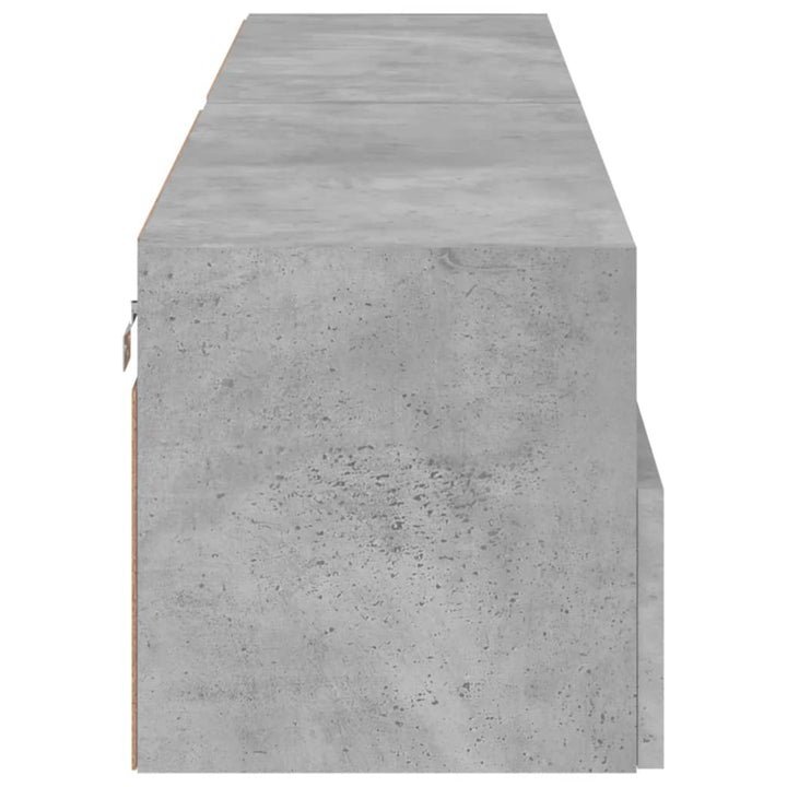 væghængte tv-borde 2 stk. 80x30x30 cm konstrueret træ betongrå