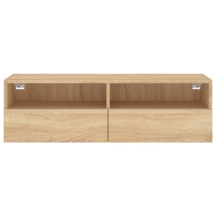 væghængt tv-bord 100x30x30 cm konstrueret træ sonoma-eg