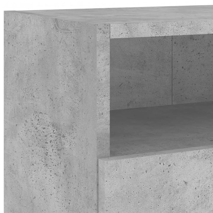 væghængt tv-bord 100x30x30 cm konstrueret træ betongrå