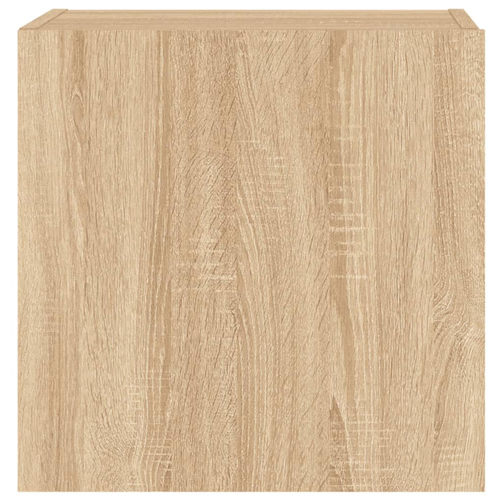væghængt tv-bord 40,5x30x40 cm konstrueret træ sonoma-eg