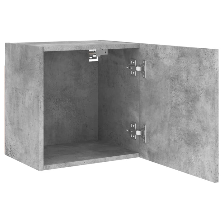 væghængt tv-bord 40,5x30x40 cm konstrueret træ betongrå
