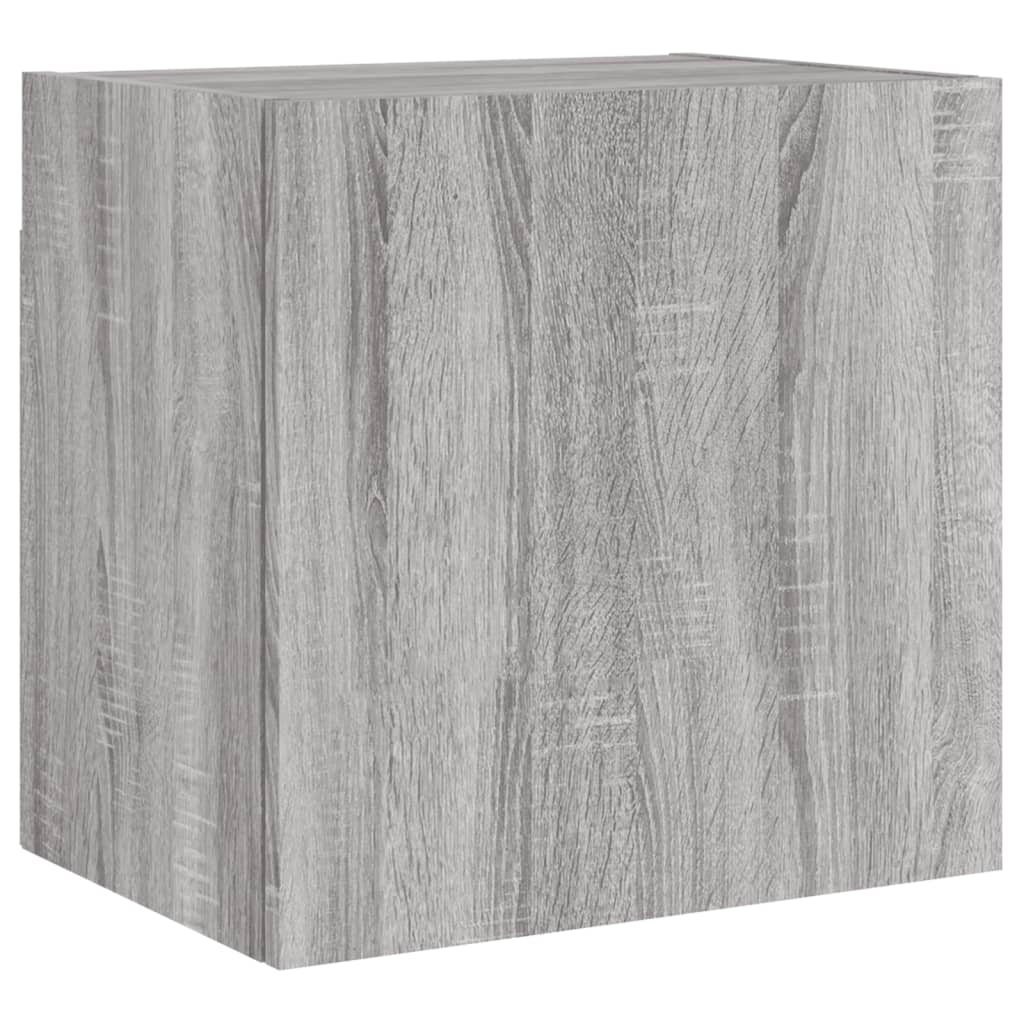 væghængt tv-bord 40,5x30x40 cm konstrueret træ grå sonoma-eg