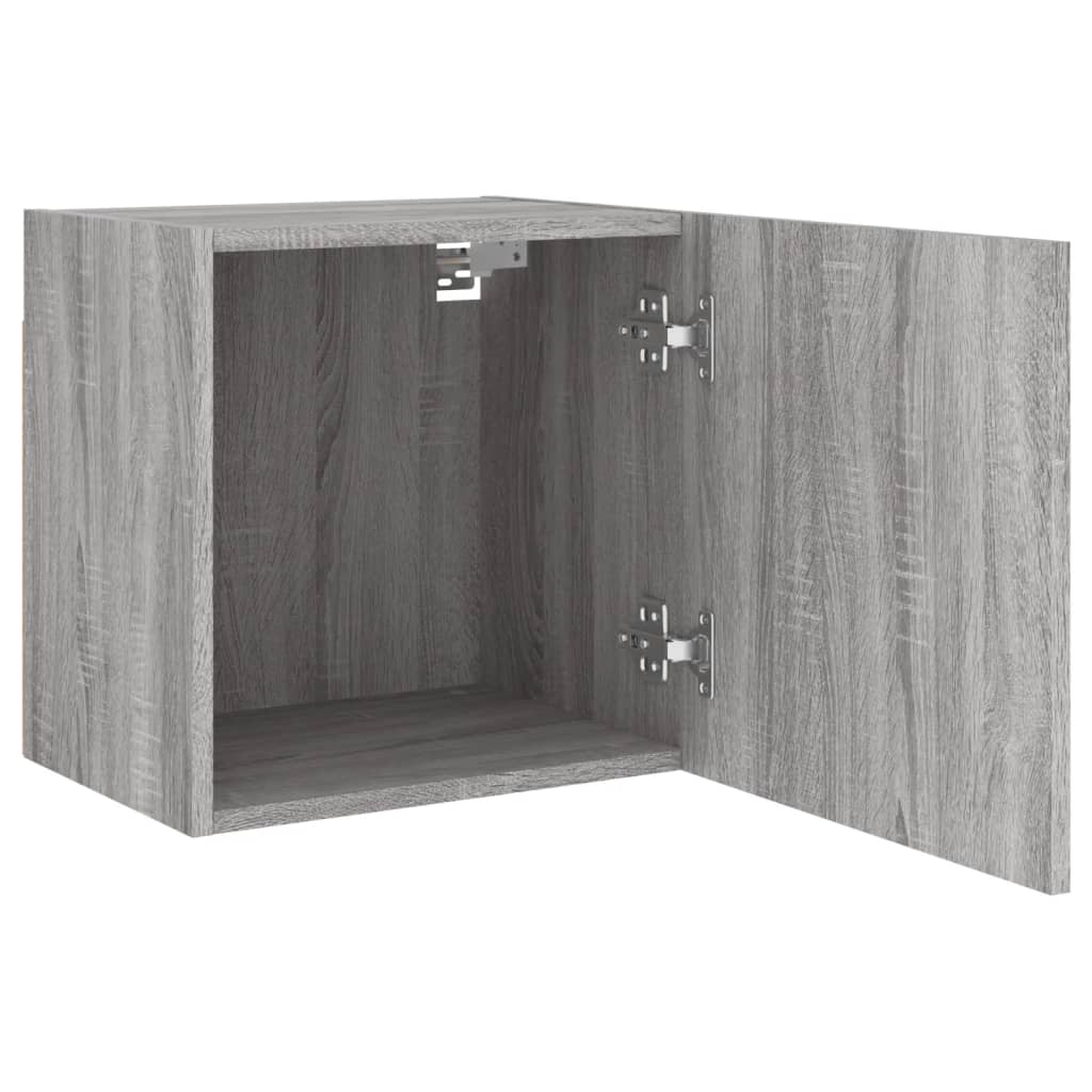 væghængt tv-bord 40,5x30x40 cm konstrueret træ grå sonoma-eg