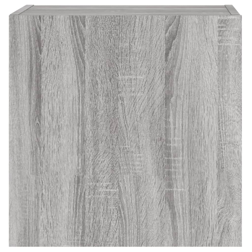 væghængt tv-bord 40,5x30x40 cm konstrueret træ grå sonoma-eg
