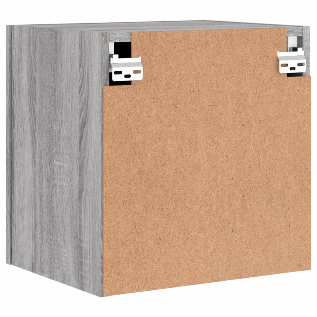 væghængt tv-bord 40,5x30x40 cm konstrueret træ grå sonoma-eg