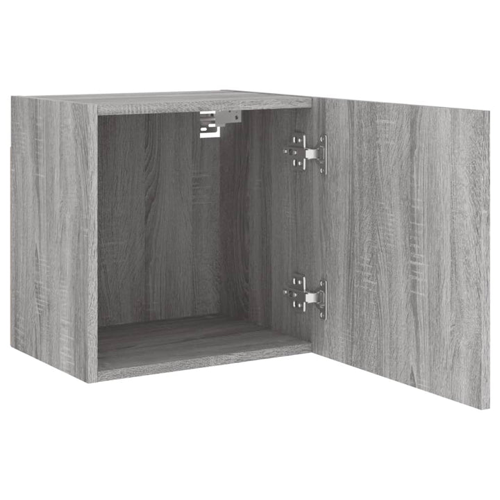 tv-bord til væg 2 stk. 40,5x30x40 cm konstrueret træ grå sonoma