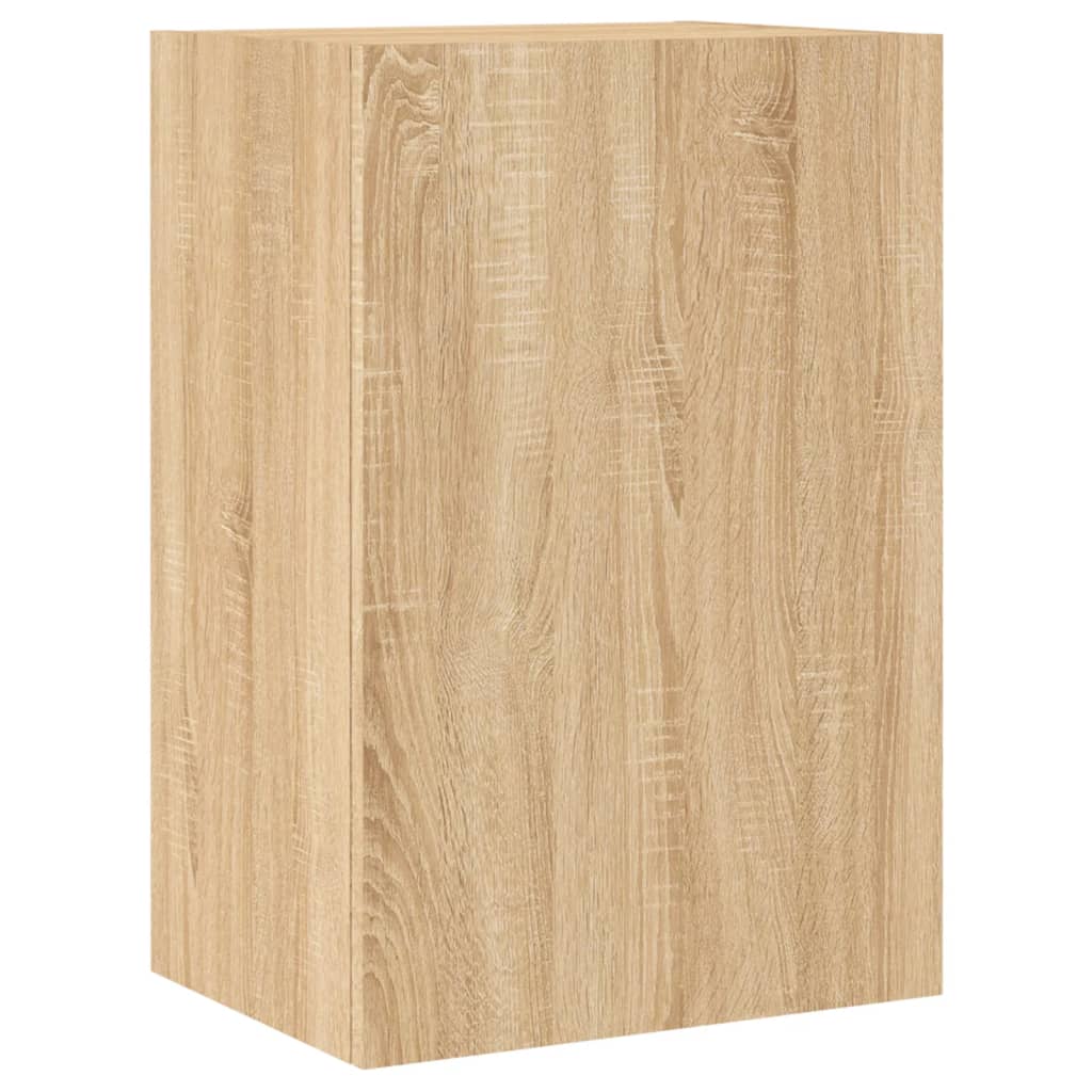væghængt tv-bord 40,5x30x60 cm konstrueret træ sonoma-eg