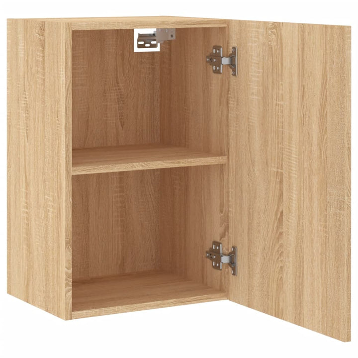 væghængt tv-bord 40,5x30x60 cm konstrueret træ sonoma-eg