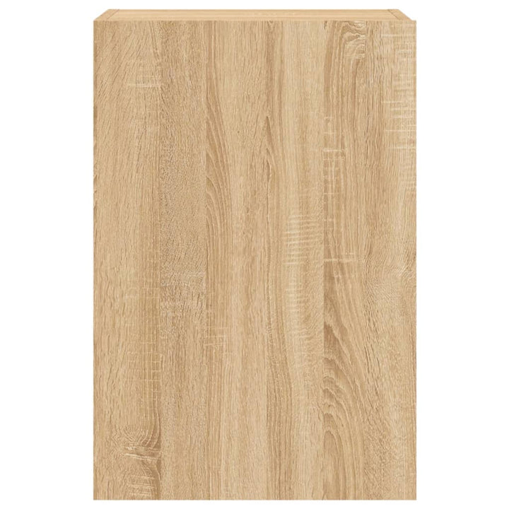 væghængt tv-bord 40,5x30x60 cm konstrueret træ sonoma-eg