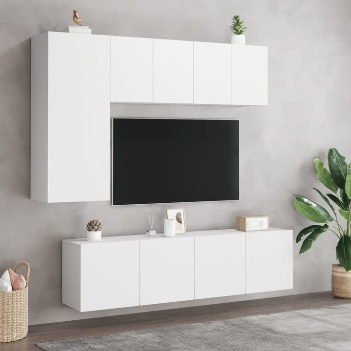 væghængt tv-bord 60x30x41 cm hvid