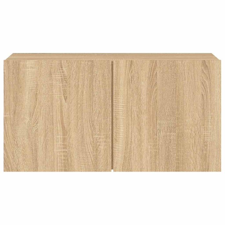 væghængt tv-bord 80x30x41 cm sonoma-eg