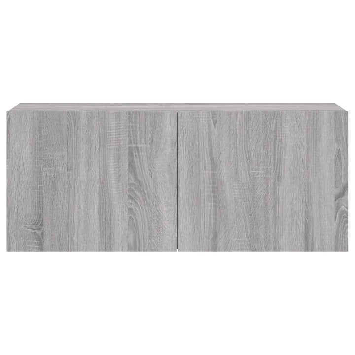 væghængt tv-bord 100x30x41 cm grå sonoma-eg