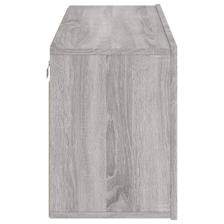 væghængt tv-bord 100x30x41 cm grå sonoma-eg