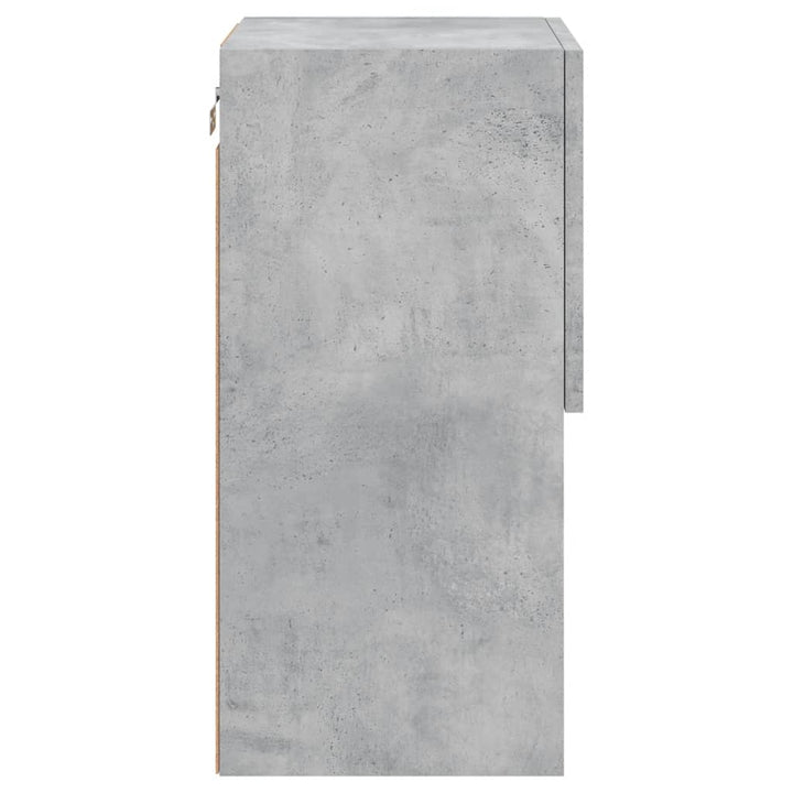 tv-borde med LED-lys 2 stk. 30,5x30x60 cm betongrå