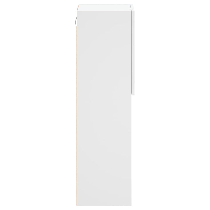 tv-borde 2 stk. med LED-lys 30,5x30x102 cm hvid