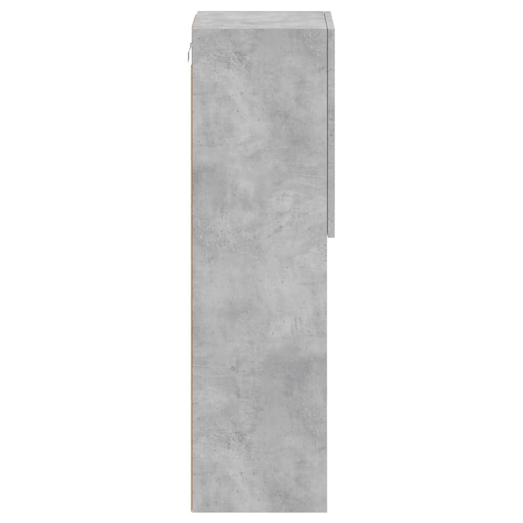 tv-borde 2 stk. med LED-lys 30,5x30x102 cm betongrå