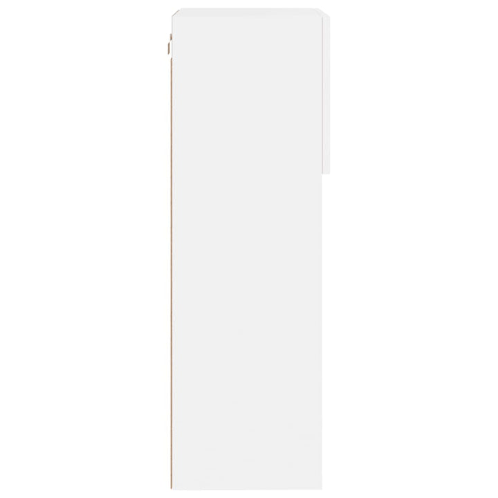 tv-borde med LED-lys 2 stk. 40,5x30x90 cm hvid