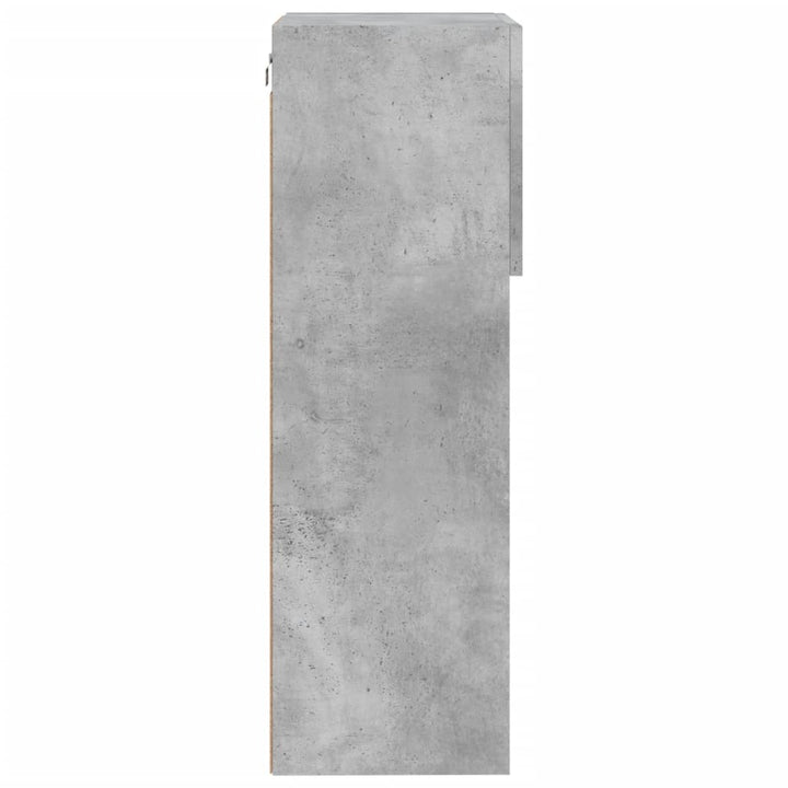 tv-borde med LED-lys 2 stk. 40,5x30x90 cm betongrå
