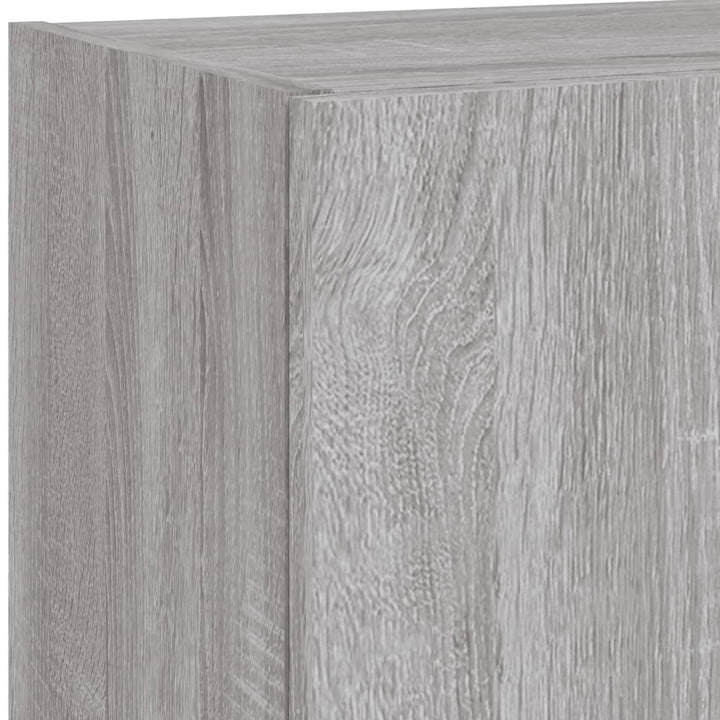 tv-borde 2 stk. med LED-lys 40,5x30x90 cm grå sonoma-eg