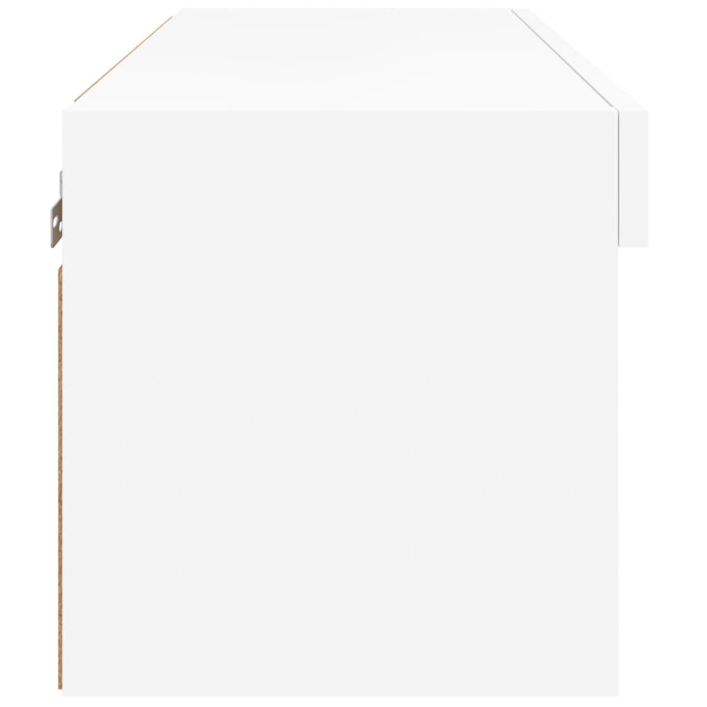 tv-bord med LED-lys 60x30x30 cm hvid