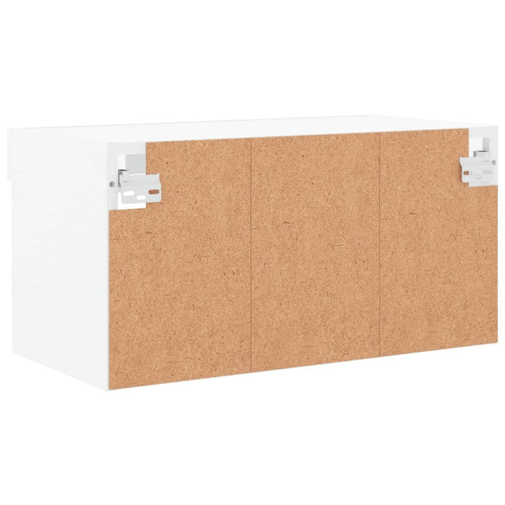 tv-bord med LED-lys 60x30x30 cm hvid