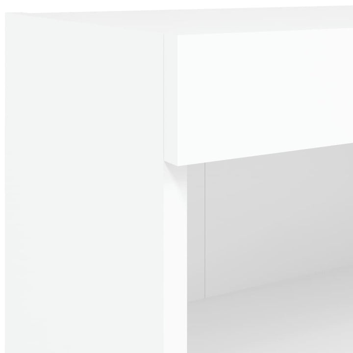 tv-bord med LED-lys 60x30x30 cm hvid