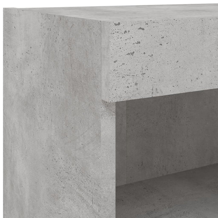 tv-borde med LED-lys 2 stk. 60x30x30 cm betongrå