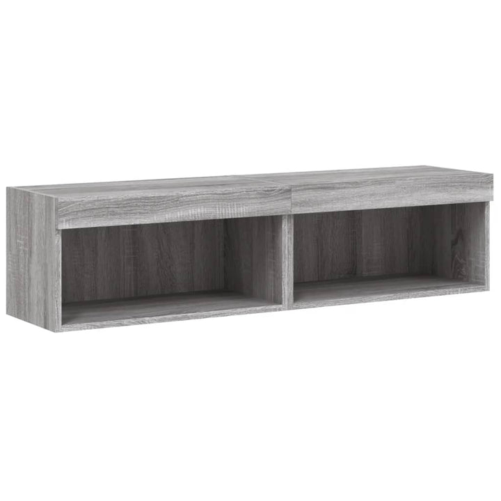 tv-borde 2 stk. 60x30x30 cm med LED-lys grå sonoma-eg