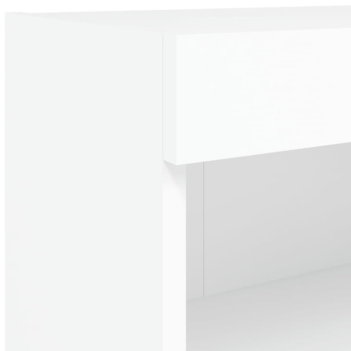 tv-borde 2 stk. med LED-lys 80x30x30 cm hvid