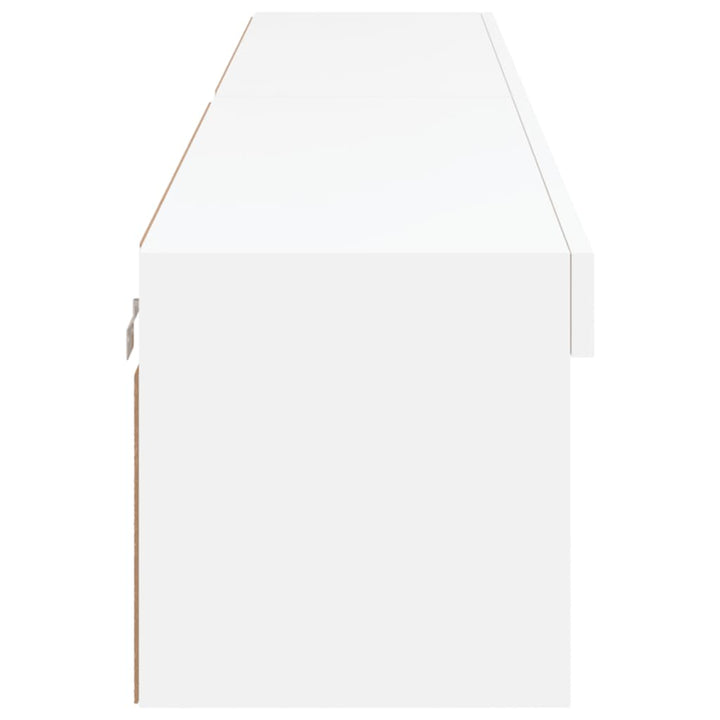 tv-borde 2 stk. med LED-lys 100x30x30 cm hvid