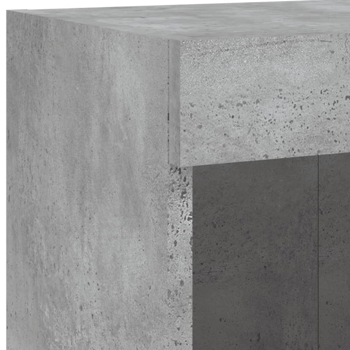 tv-borde 2 stk. med LED-lys 100x30x30 cm betongrå